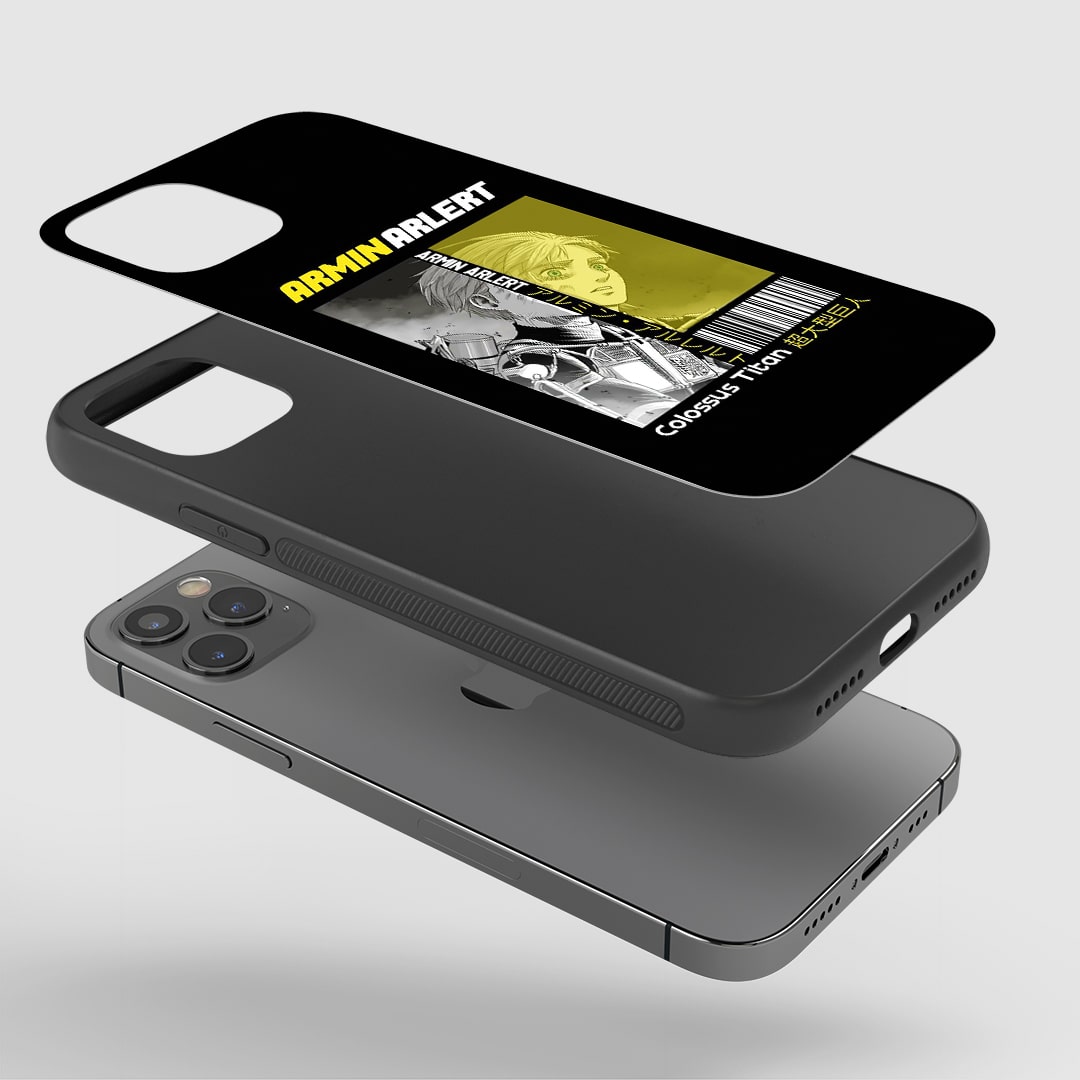 Armin Graphic Phone Case installed on a smartphone, offering robust protection and a stylish design.