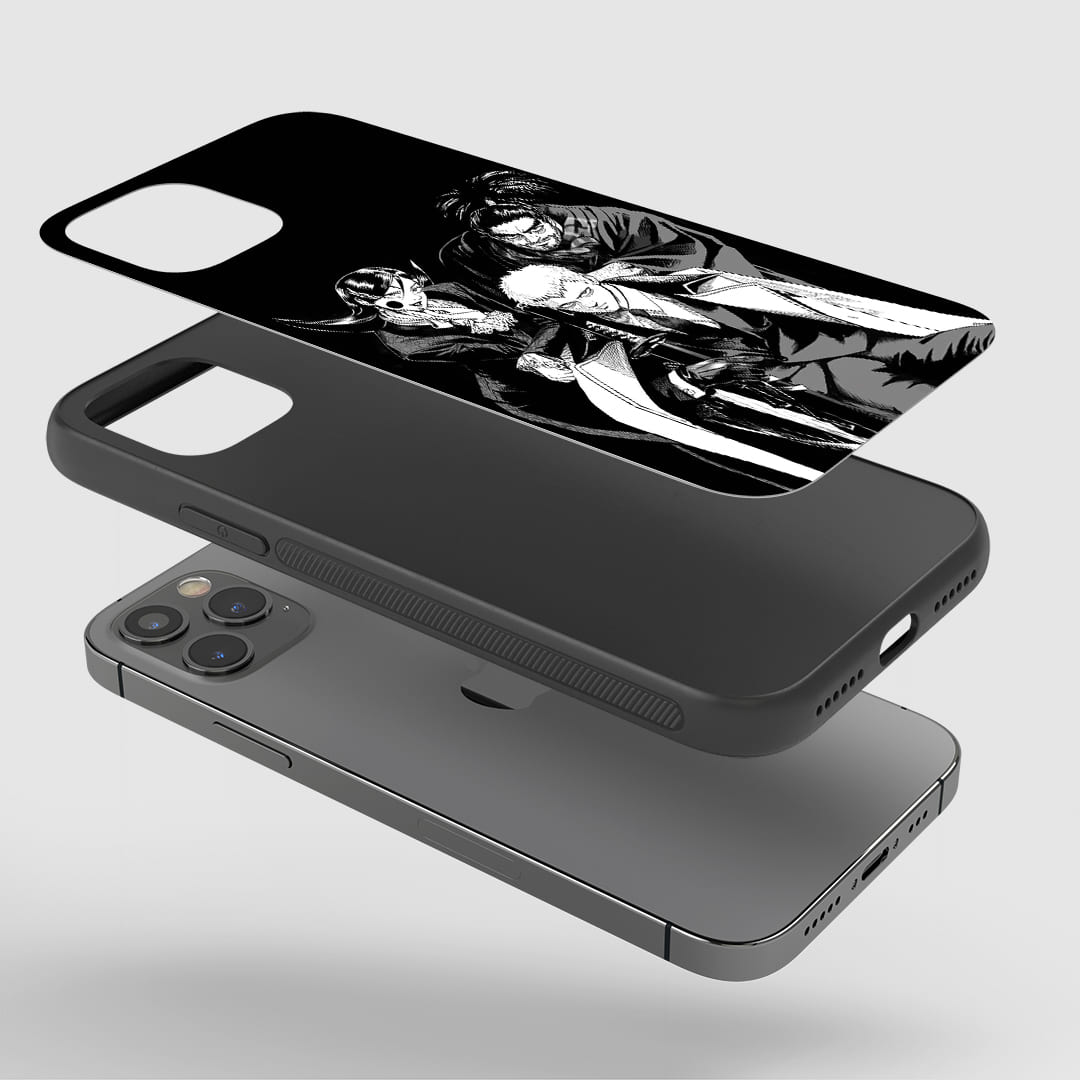Atomic Disciples Phone Case installed on a smartphone, offering robust protection and a bold design.