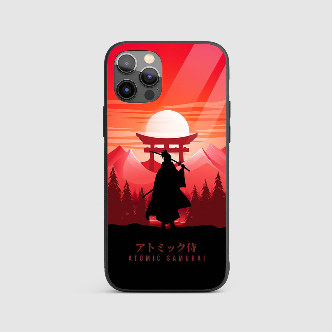 Atomic Samurai Silicone Armored Phone Case featuring detailed artwork of Atomic Samurai.