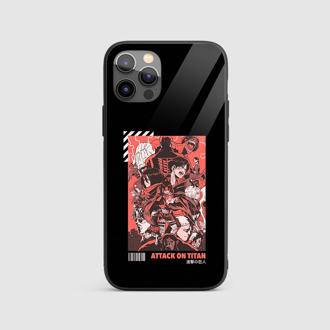 Attack On Titan Silicone Armored Phone Case featuring striking Attack On Titan artwork.
