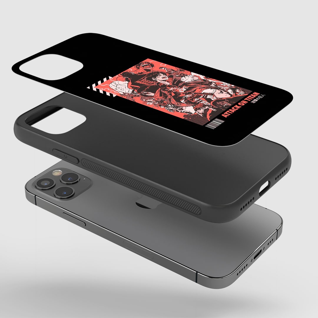 Attack On Titan Phone Case installed on a smartphone, offering robust protection and an epic design.