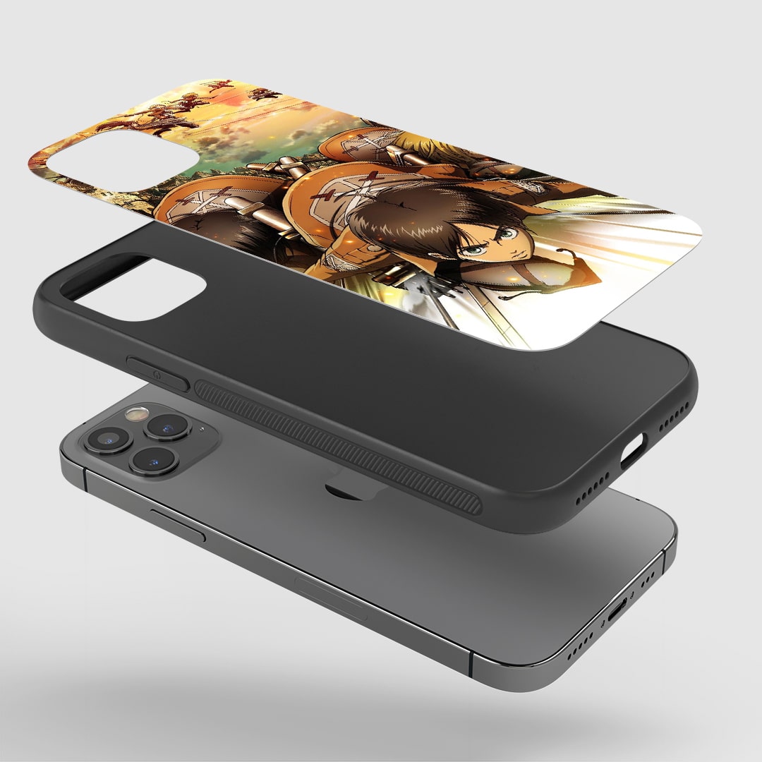 AOT Action Phone Case installed on a smartphone, offering robust protection and a dynamic design.