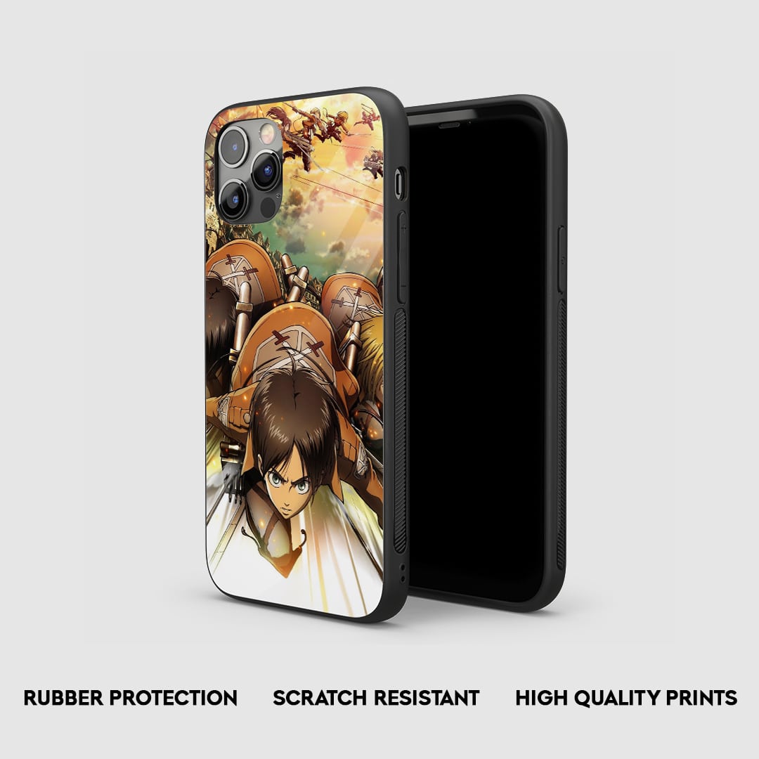 Side view of the AOT Action Armored Phone Case, highlighting its thick, protective silicone material.