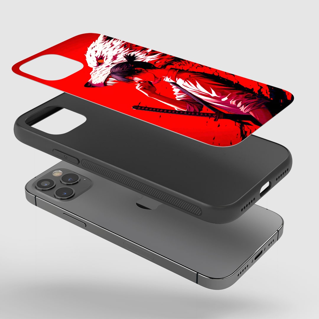 Close-up of durable Beast Mode Aki silicone phone cover