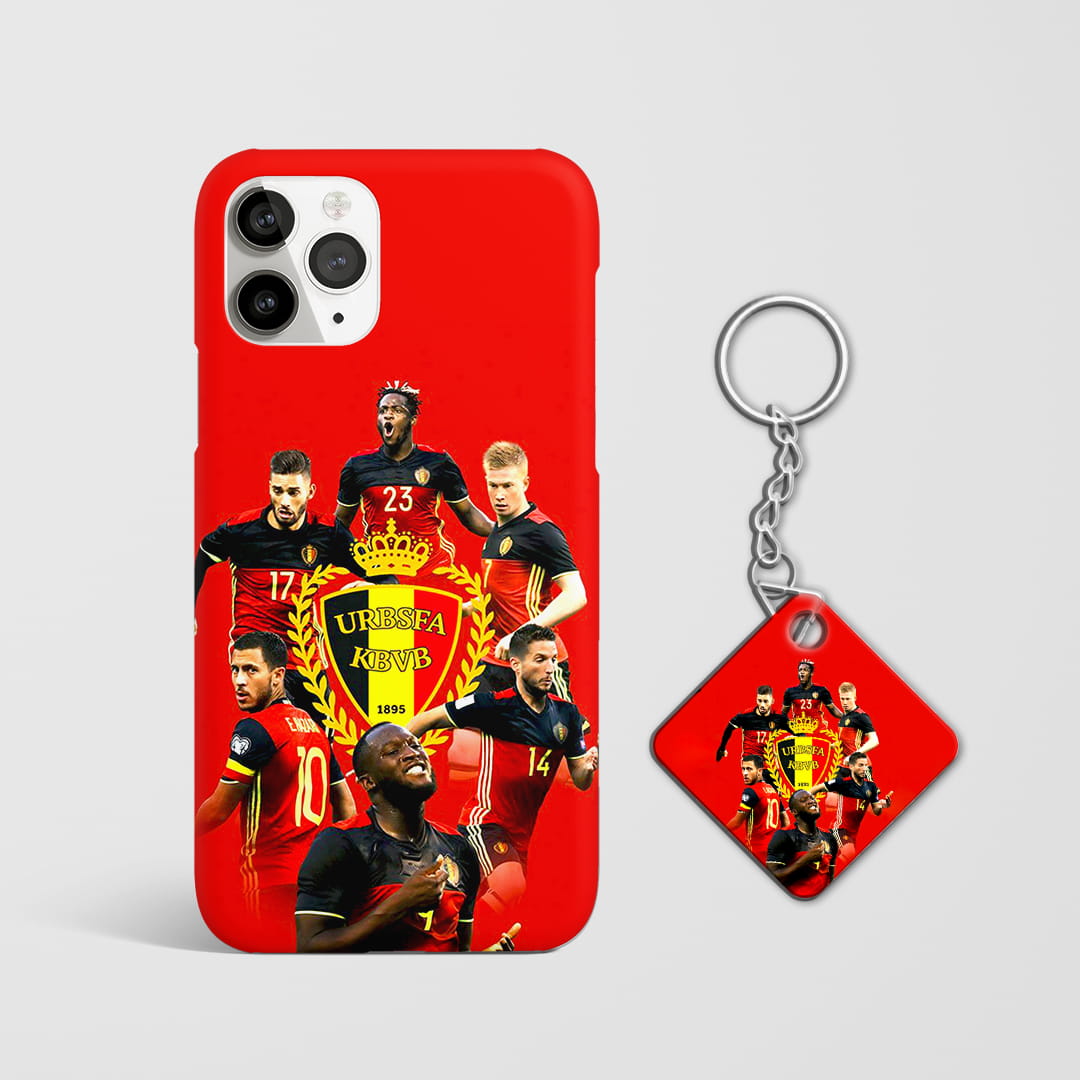 Belgium football phone case with Keychain