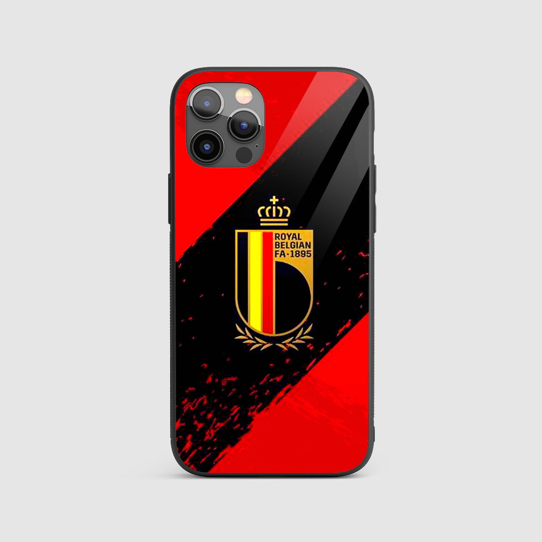 Belgium Red & Black silicone armored phone case