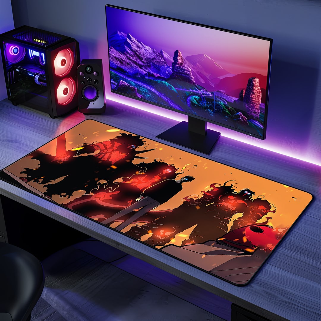 Beru Shadow Soldier Desk Mat with bold anime artwork