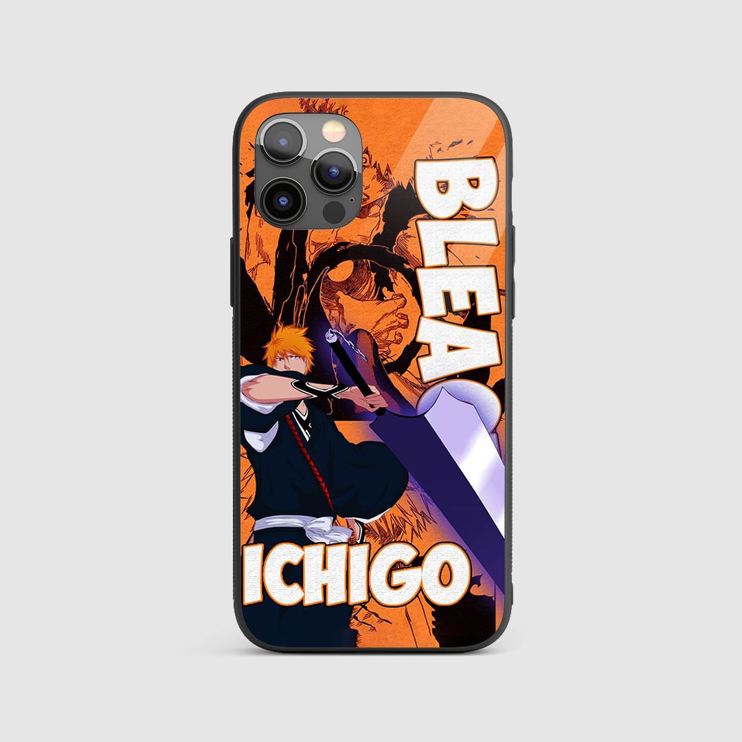 Bleach Ichigo Silicone Armored Phone Case featuring striking artwork of Ichigo Kurosaki.