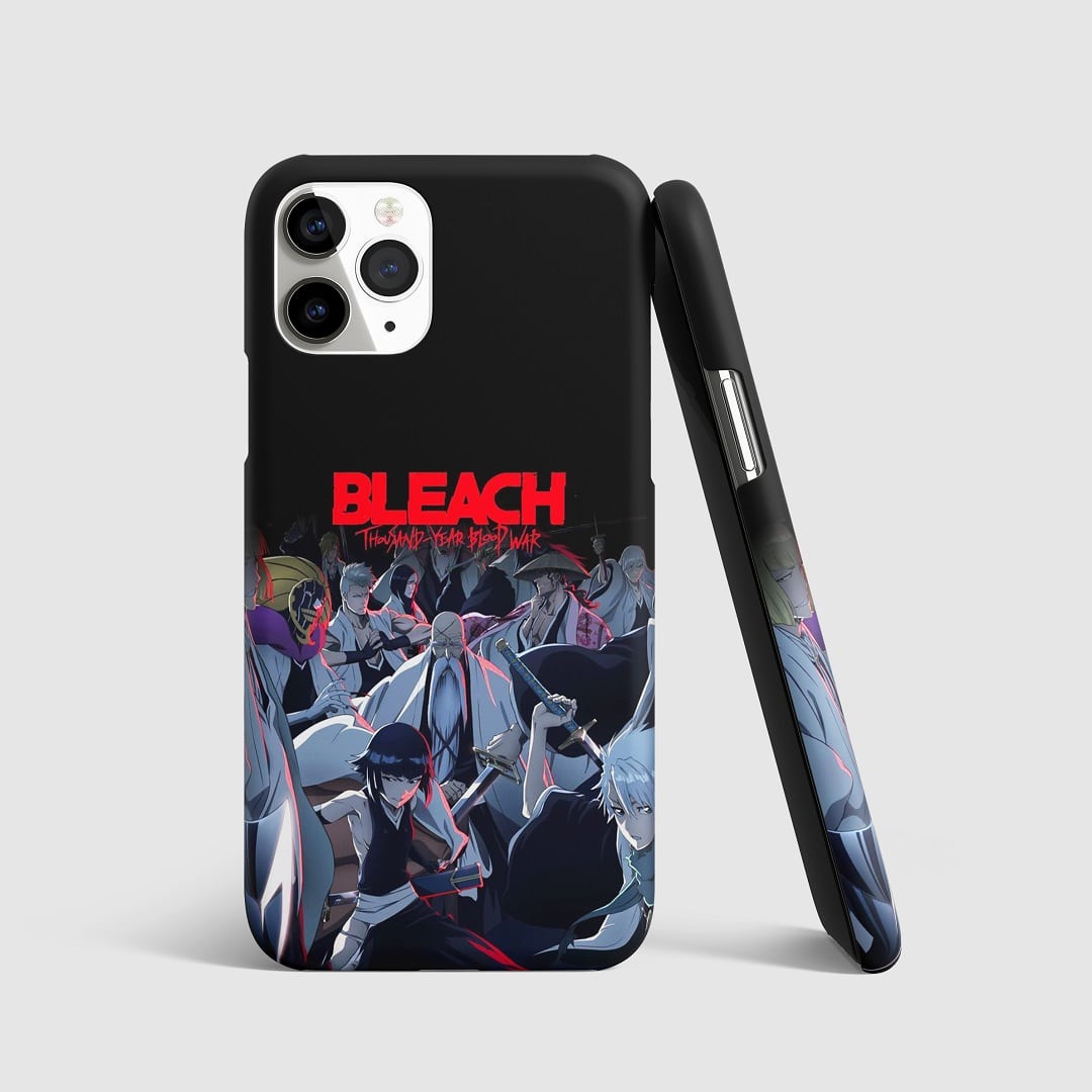 Iconic artwork from "Bleach Thousand-Year Blood War" arc on phone cover.