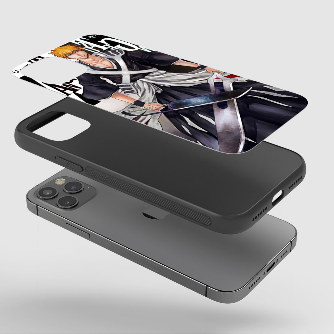 Bleach Zangetsu Phone Case installed on a smartphone, offering robust protection and a powerful design.