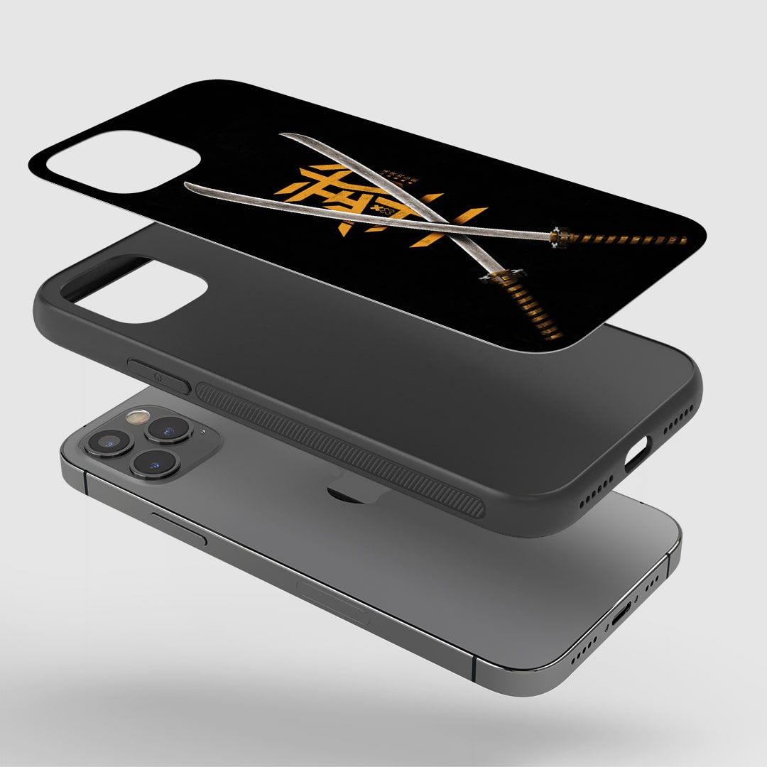 Bleach Zanpakuto Phone Case installed on a smartphone, offering robust protection and a powerful design.