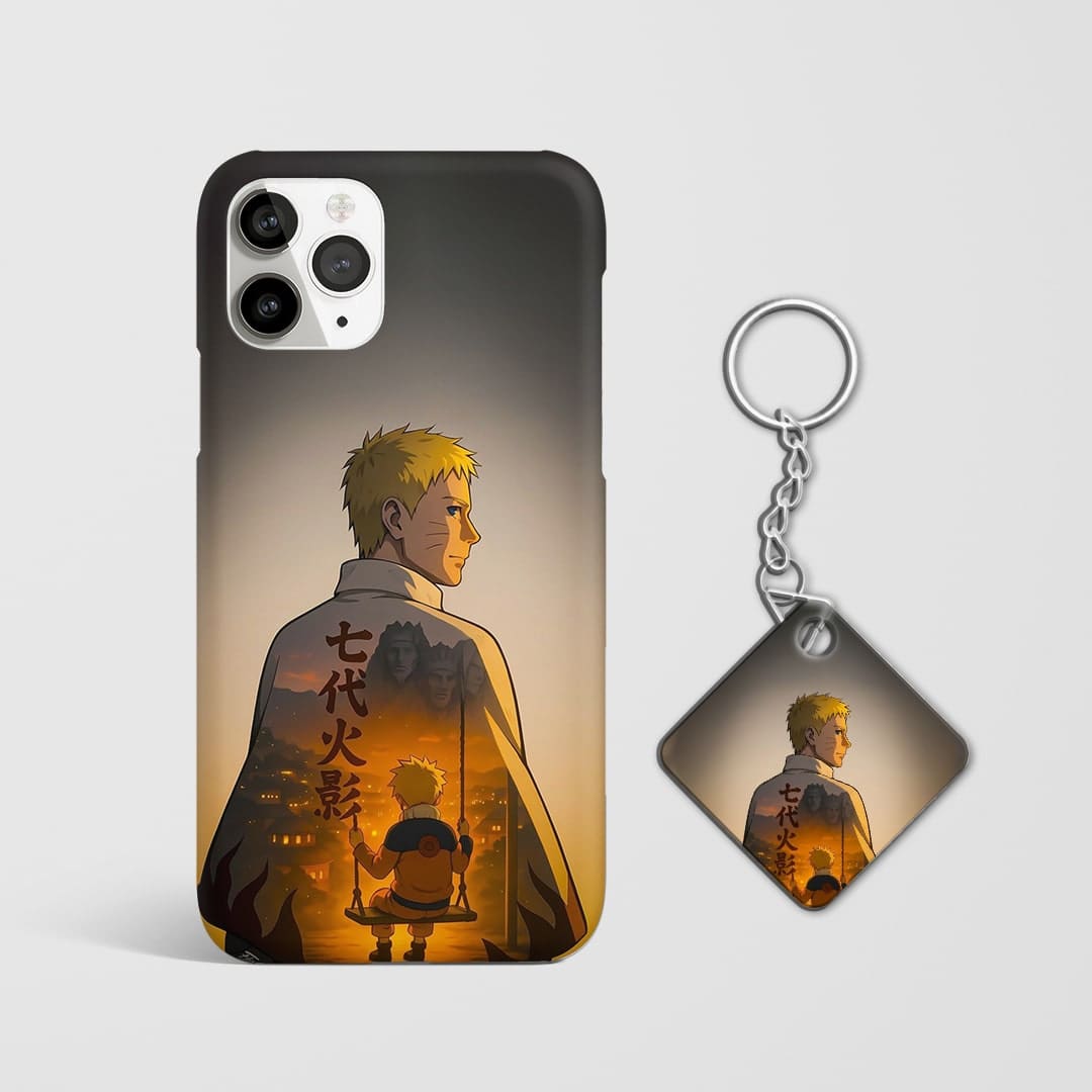 Naruto Boruto father son phone cover with Keychain
