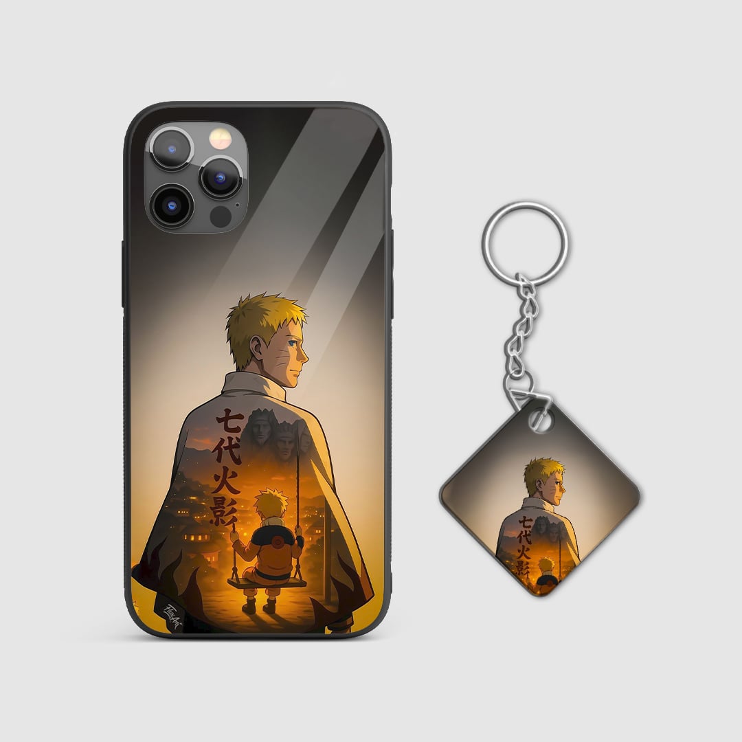 Naruto Boruto duo artwork phone case with Keychain