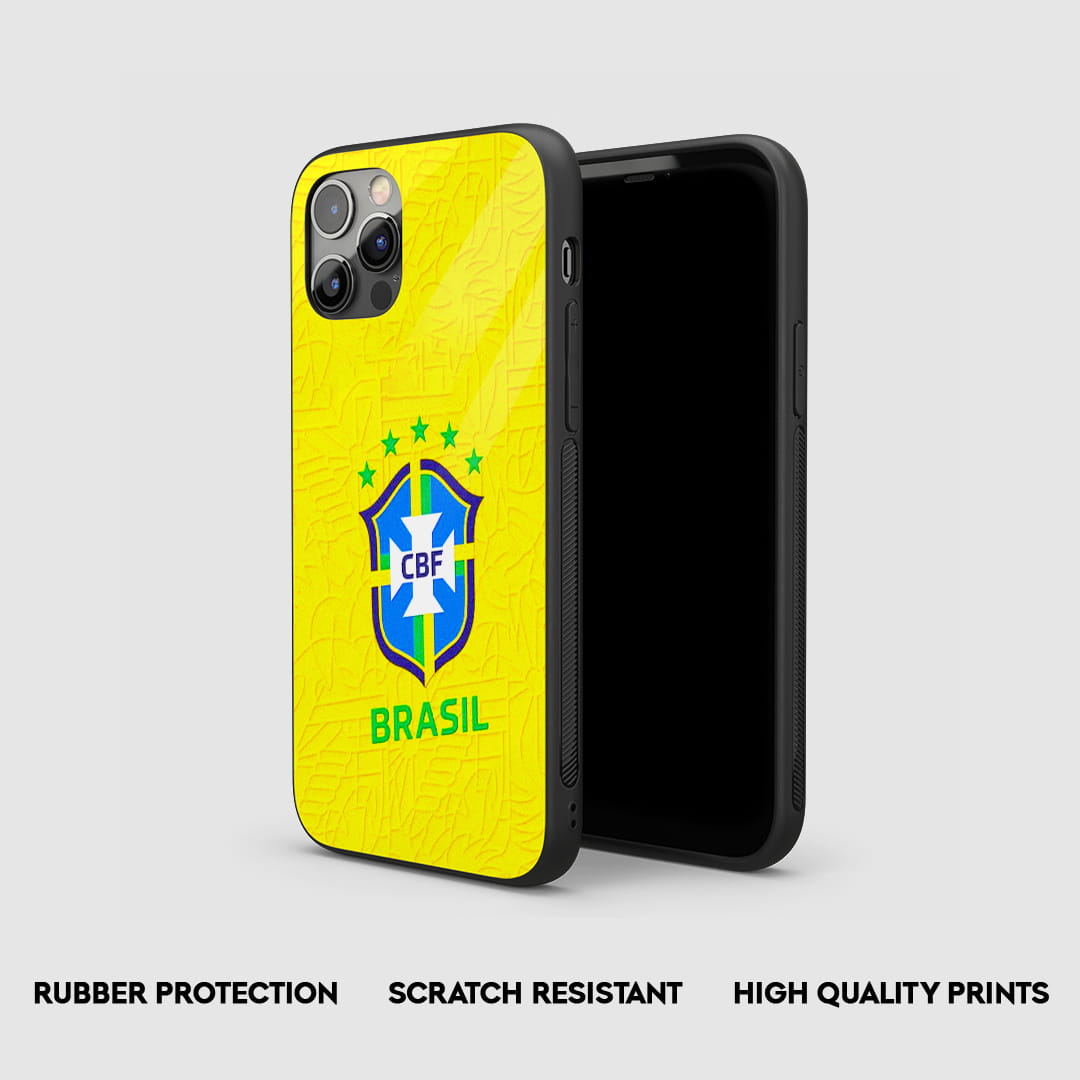 Brazil jersey texture shockproof silicone phone case