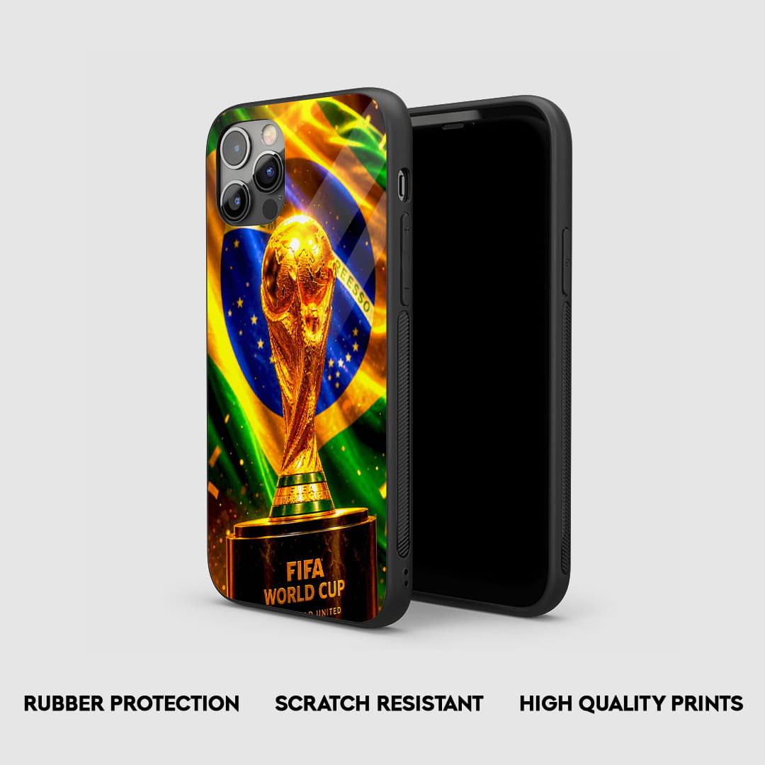 brazil world cup trophy football silicone phone case