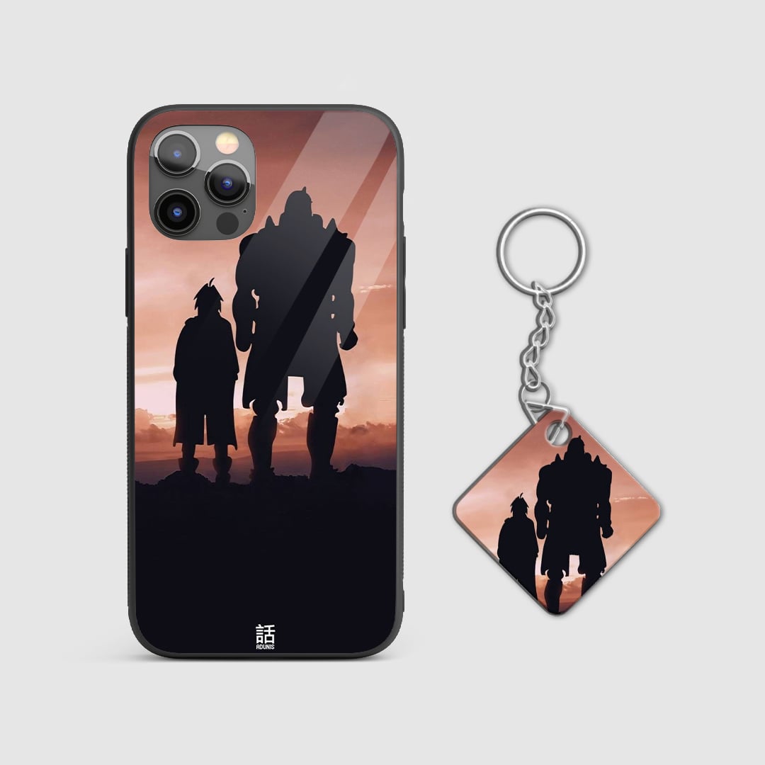 Durable anime armor case symbolizing brotherhood with Keychain