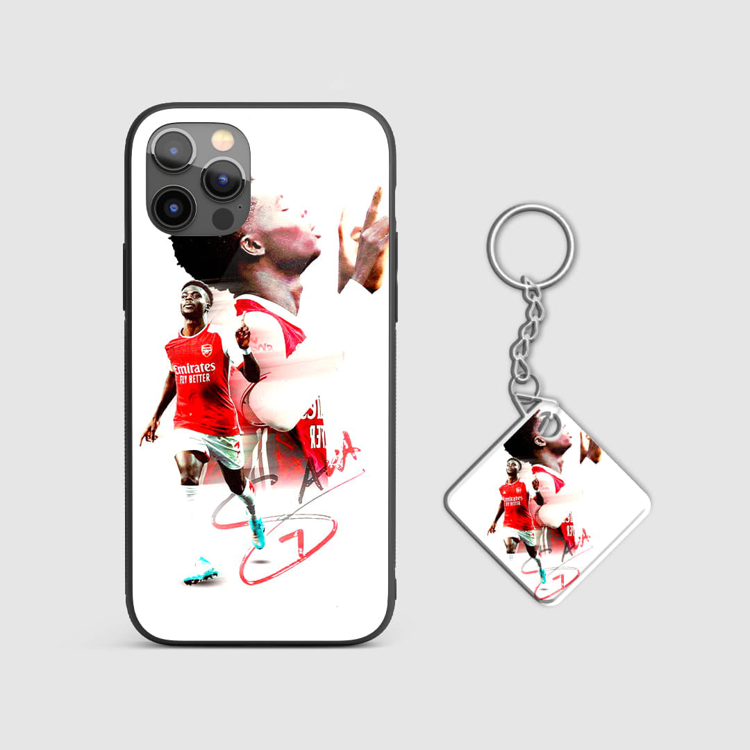 England football star silicone armored phone cover with Keychain