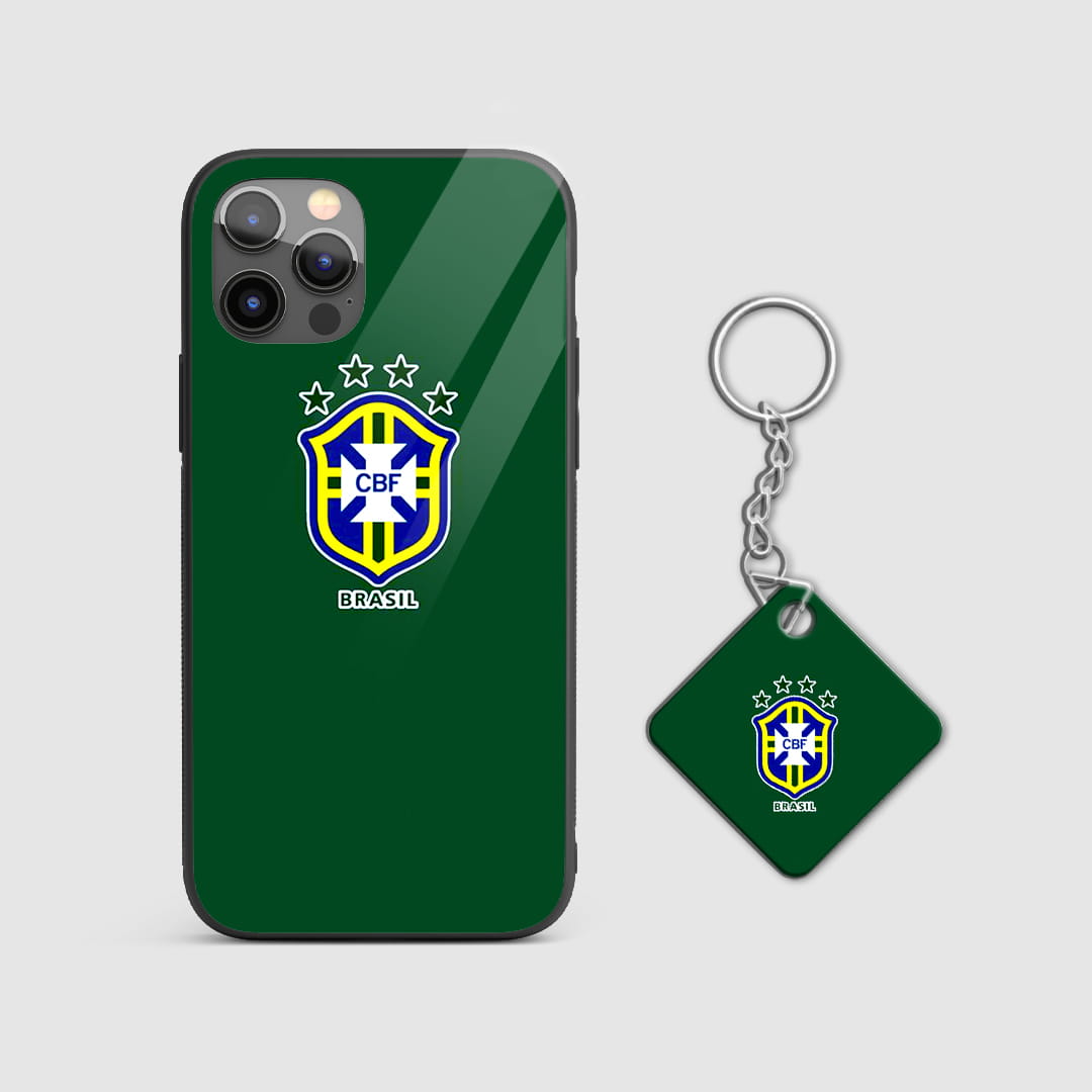 brazil soccer shockproof phone case India with Keychain