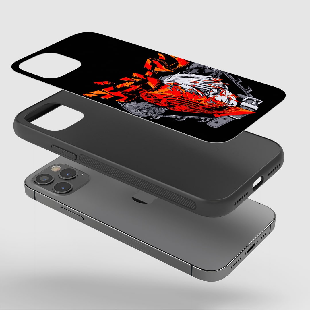 Close-up of durable Chains of Fury silicone phone cover
