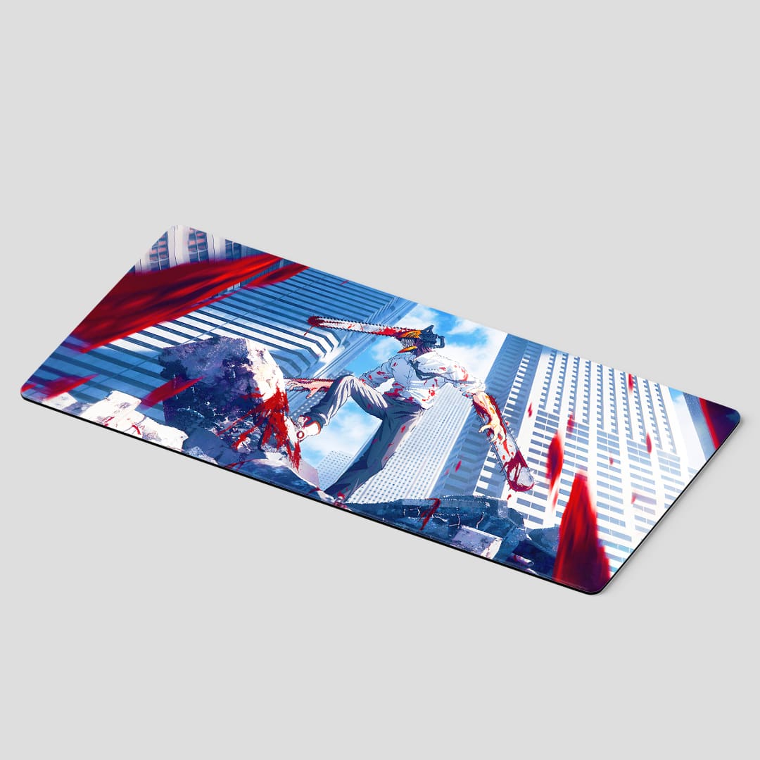 Chainsaw Man City Slayer Desk Mat for gaming setup