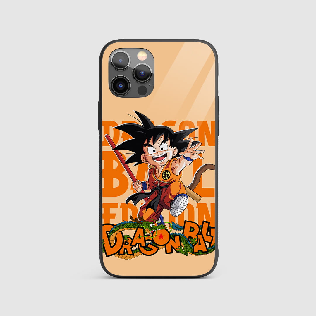 Kid goku and shenron silicone armored phone case