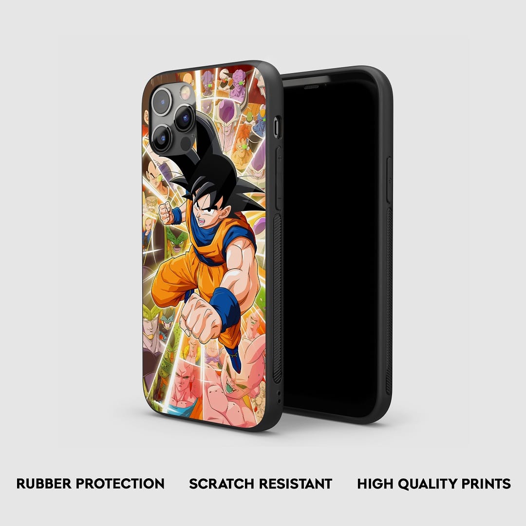 Side view of the Dragon Ball Action Armored Phone Case, emphasizing its thick, protective silicone.
