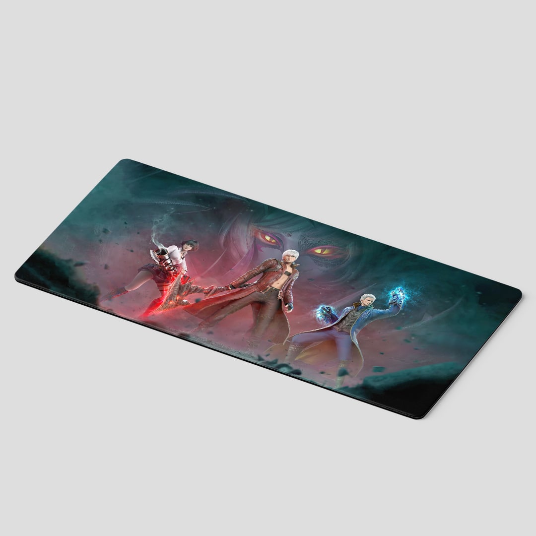 Devil May Cry trio anime desk mat design