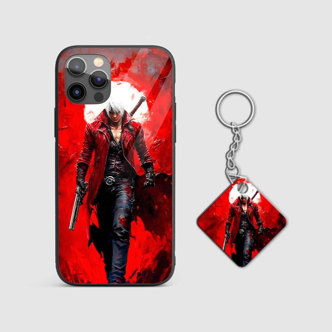 Durable Dante Blood Moon Devil May Cry phone case with Keychain