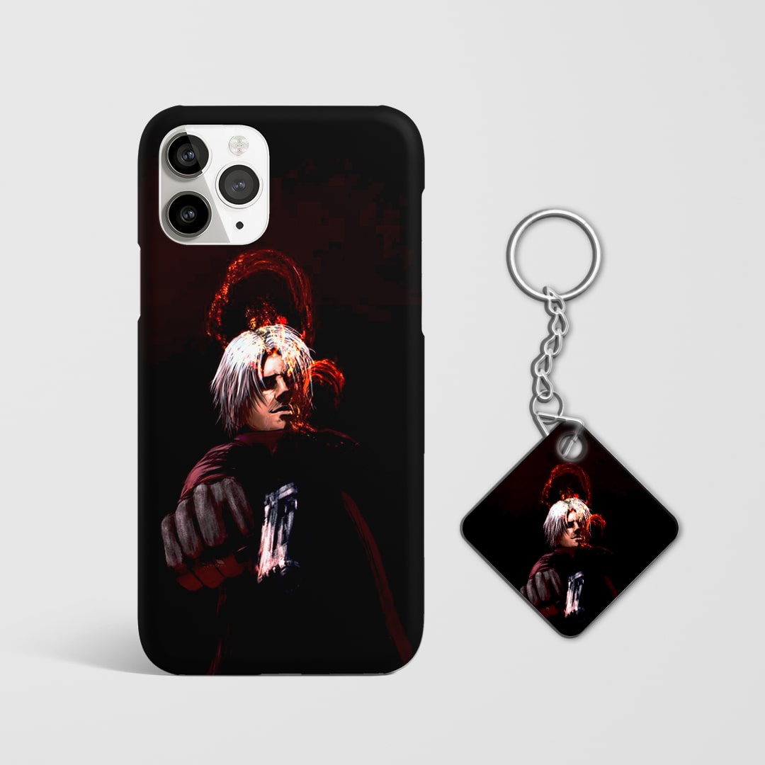 Back design of Devil May Cry Dante Dark Aura case with Keychain
