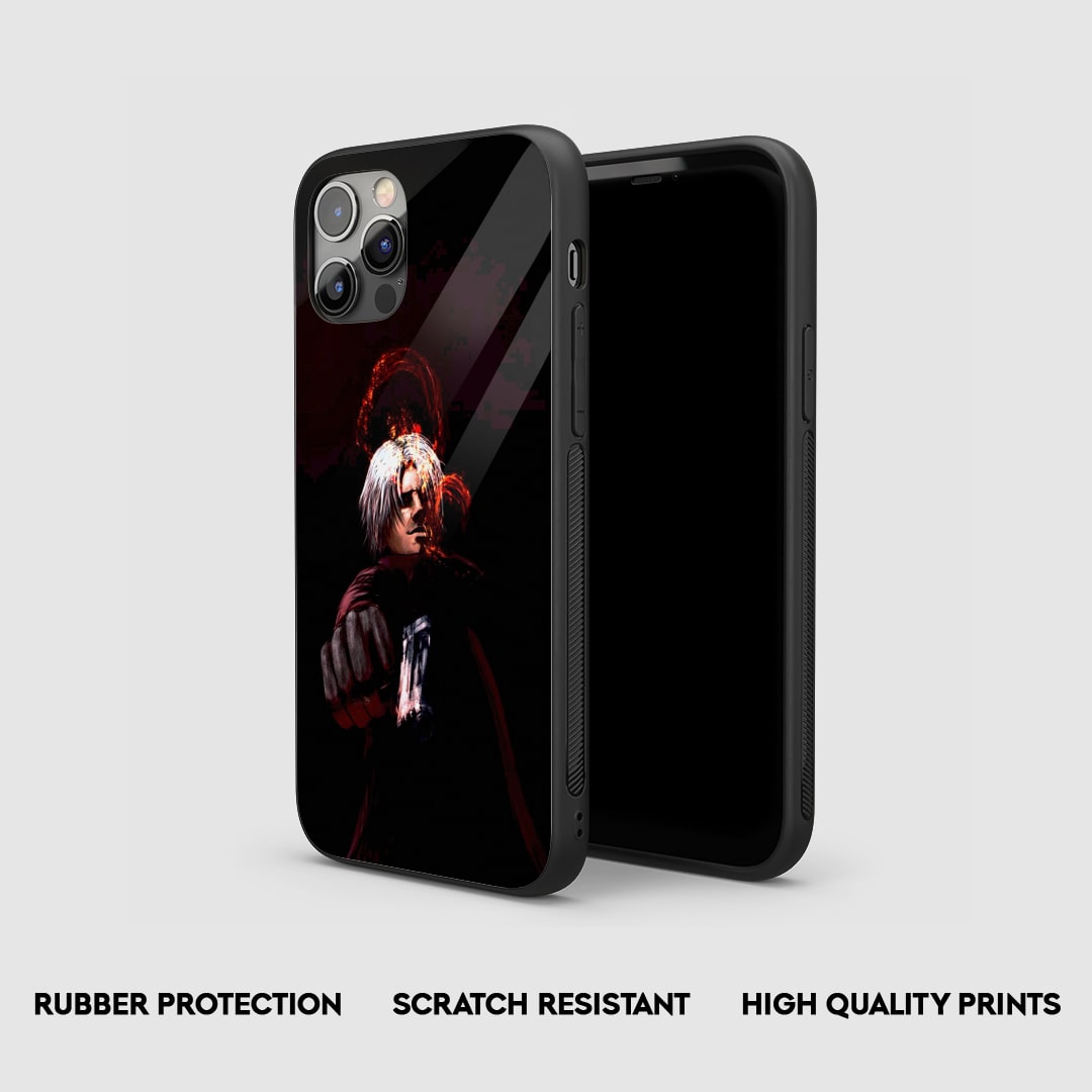 Side view of Dante Dark Aura anime armored phone case