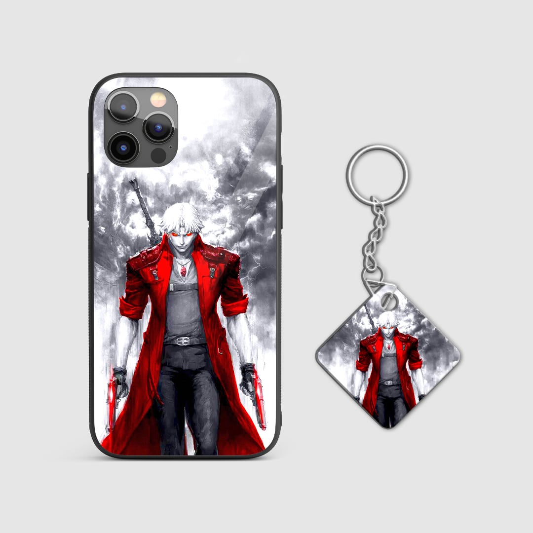 Durable Dante Sword phone case with Devil May Cry design with Keychain