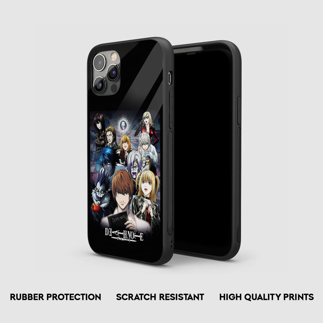 Side view of the Death Note Anime Armored Phone Case, emphasizing its thick, protective silicone.