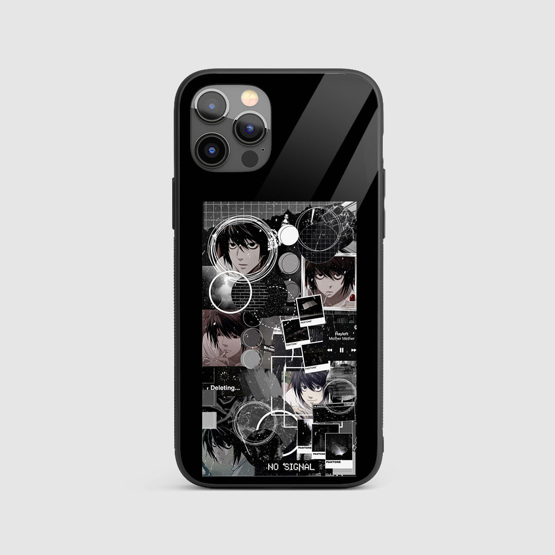 Death Note Collage Silicone Armored Phone Case featuring a complex arrangement of characters and key scenes.
