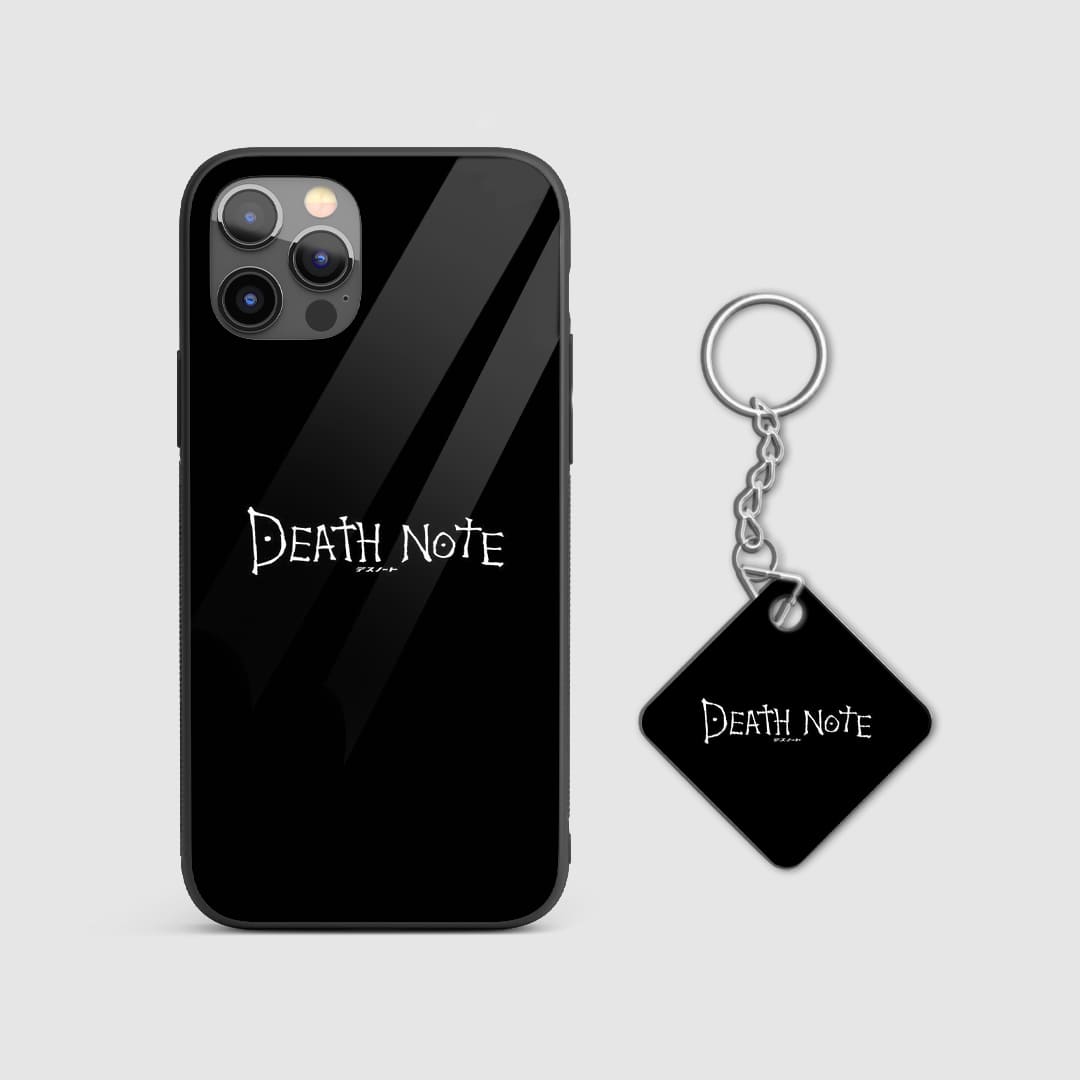 Elegant and understated phone case with iconic symbols from Death Note on durable silicone with Keychain.