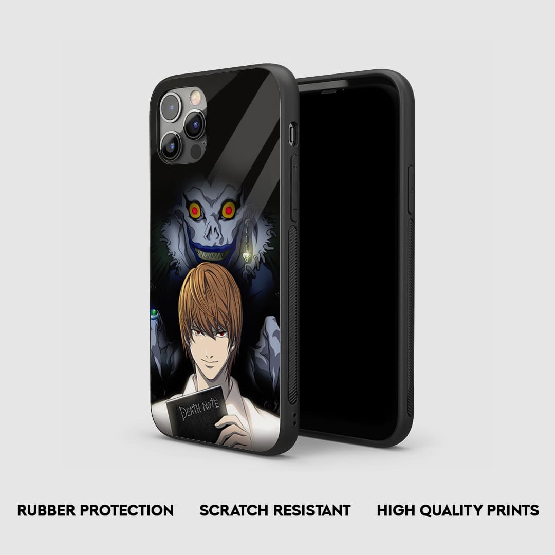 Side view of the Death Note Shinigami Armored Phone Case, highlighting its thick, protective silicone.