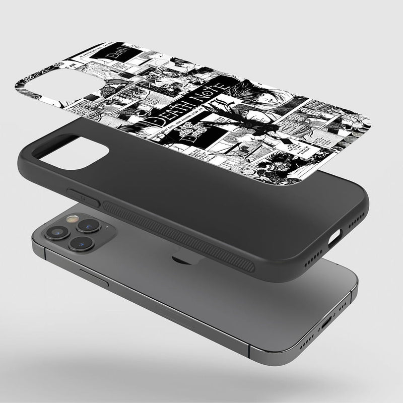 Death Note Manga Silicone Armored Phone Case - Classic Black & White