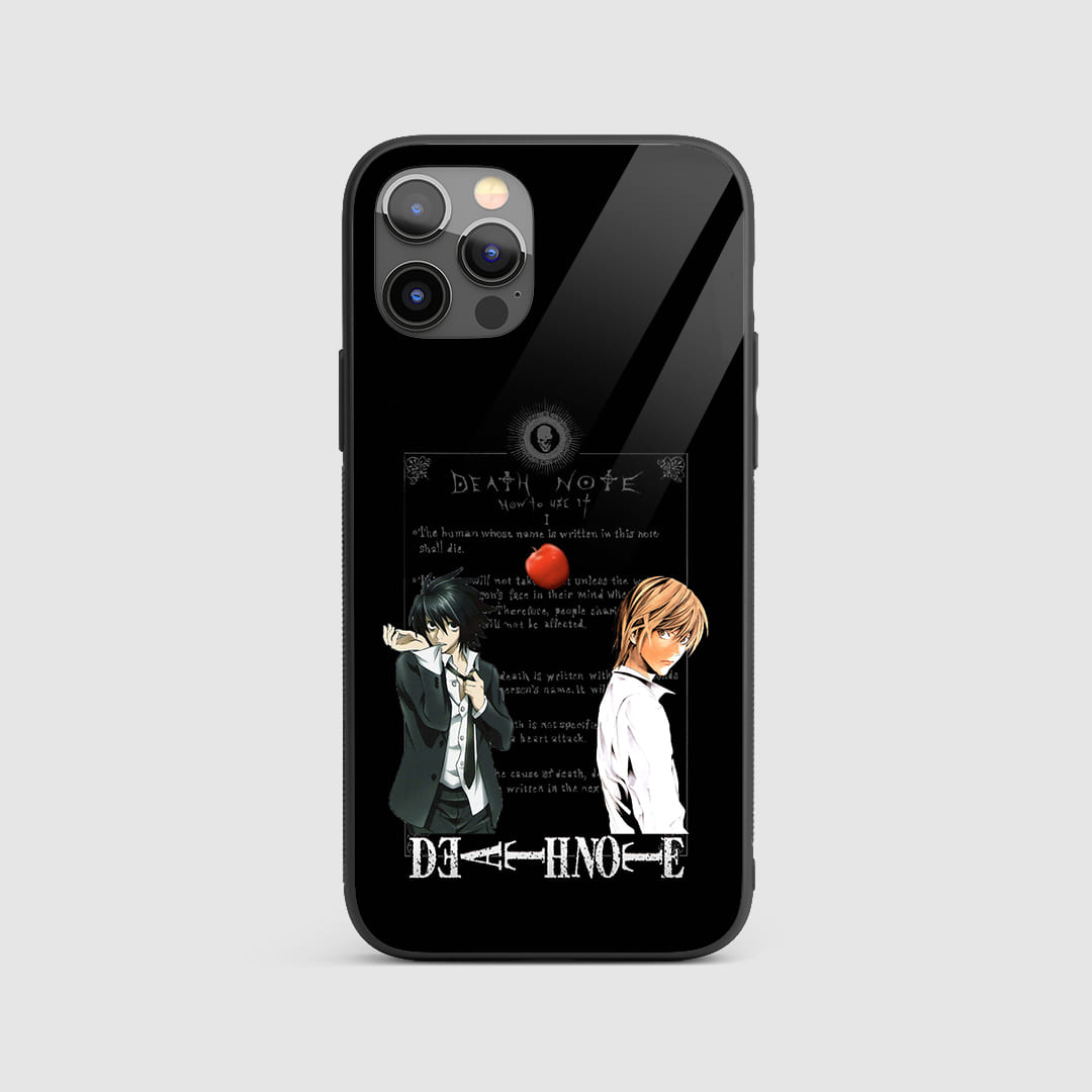Death Note Notebook Silicone Armored Phone Case designed to mimic the iconic series' notebook.