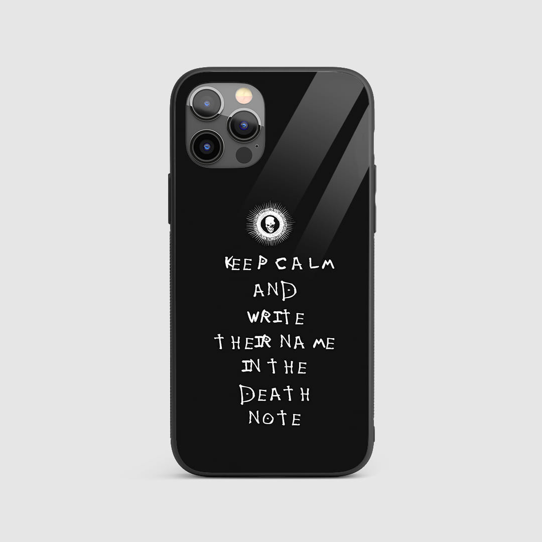 Death Note Quote Silicone Armored Phone Case featuring profound series quotes on a dark background.