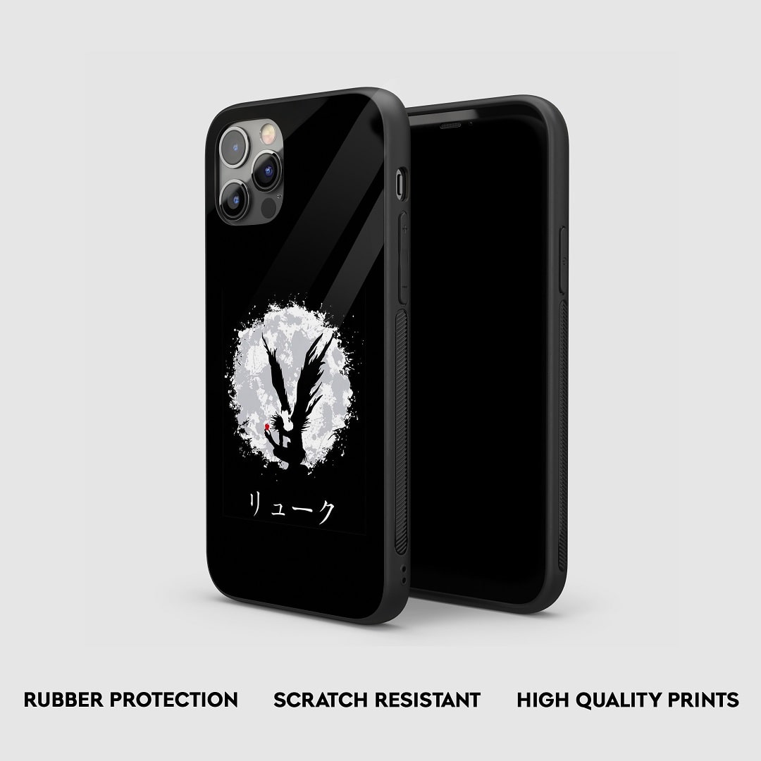 Side view of the Death Note Shinigami Armored Phone Case, highlighting its thick, protective silicone.