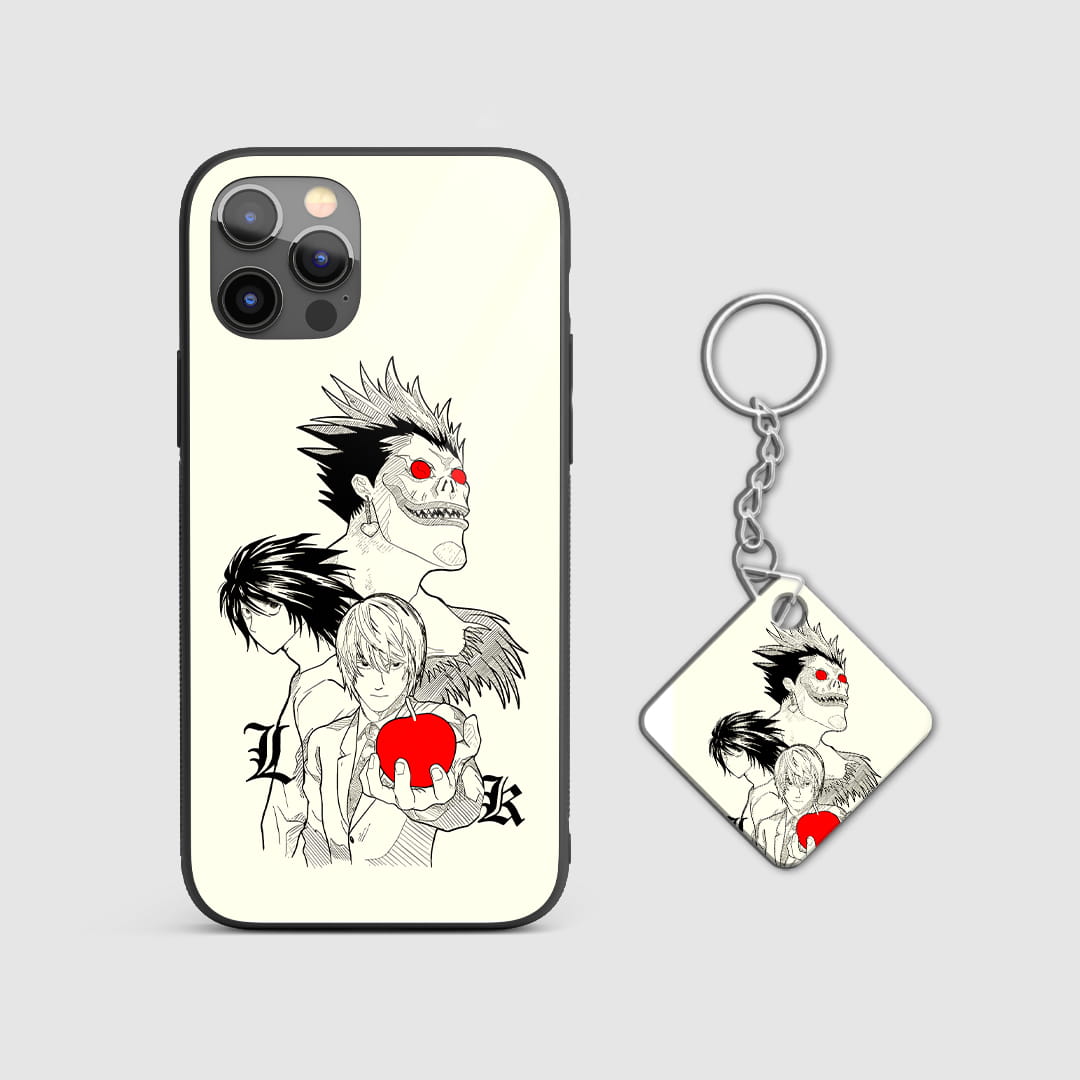 Death note themed mobile cover print with Keychain