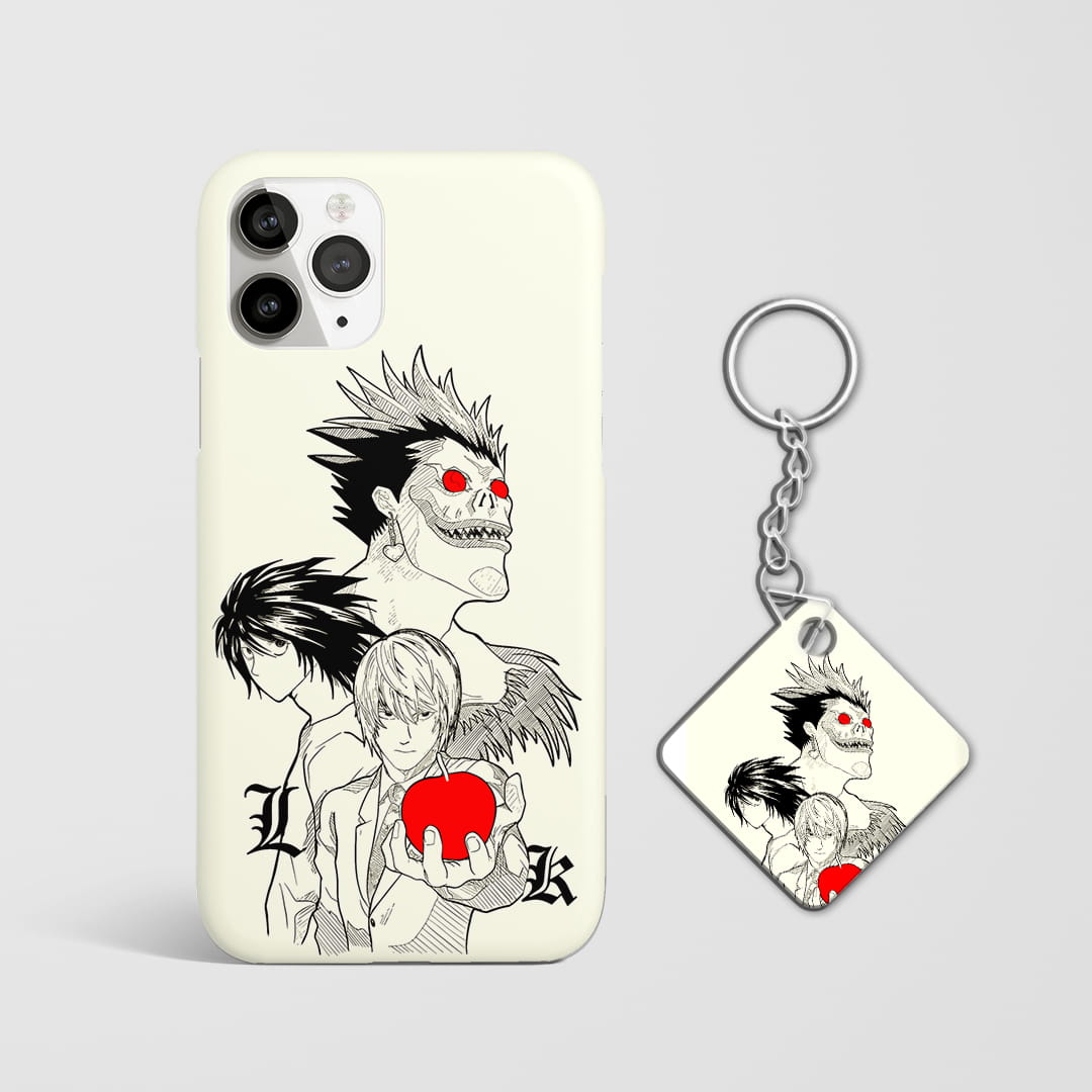 Death note themed mobile cover print with Keychain
