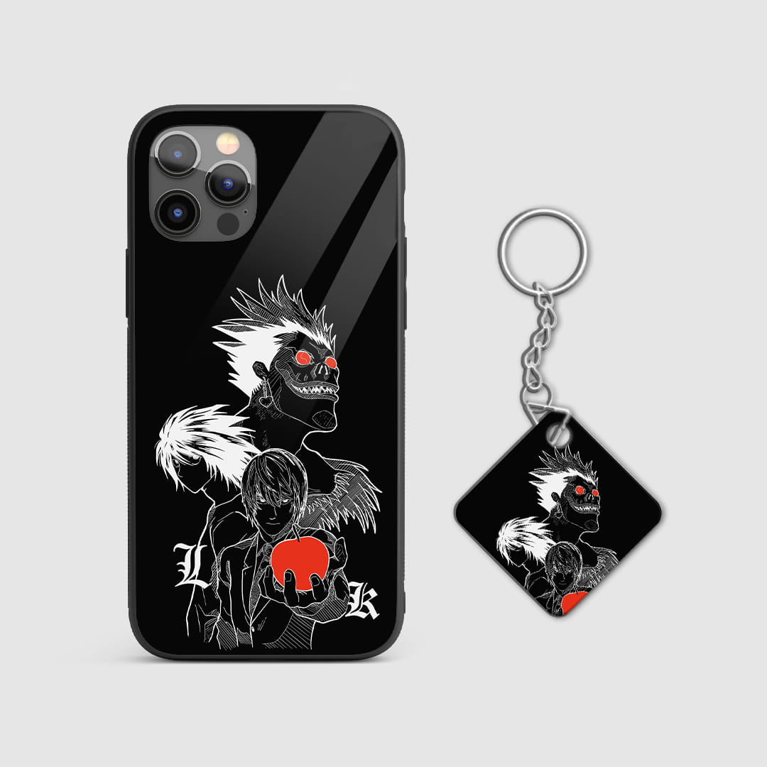 Death note artistic mobile cover print with Keychain