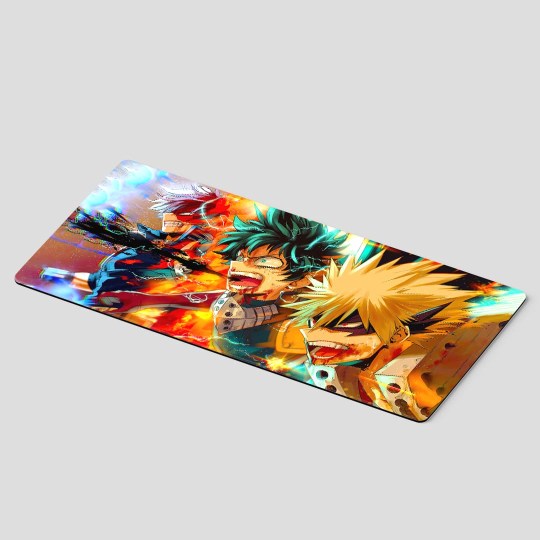 My Hero Academia Deku Bakugo desk mat artwork