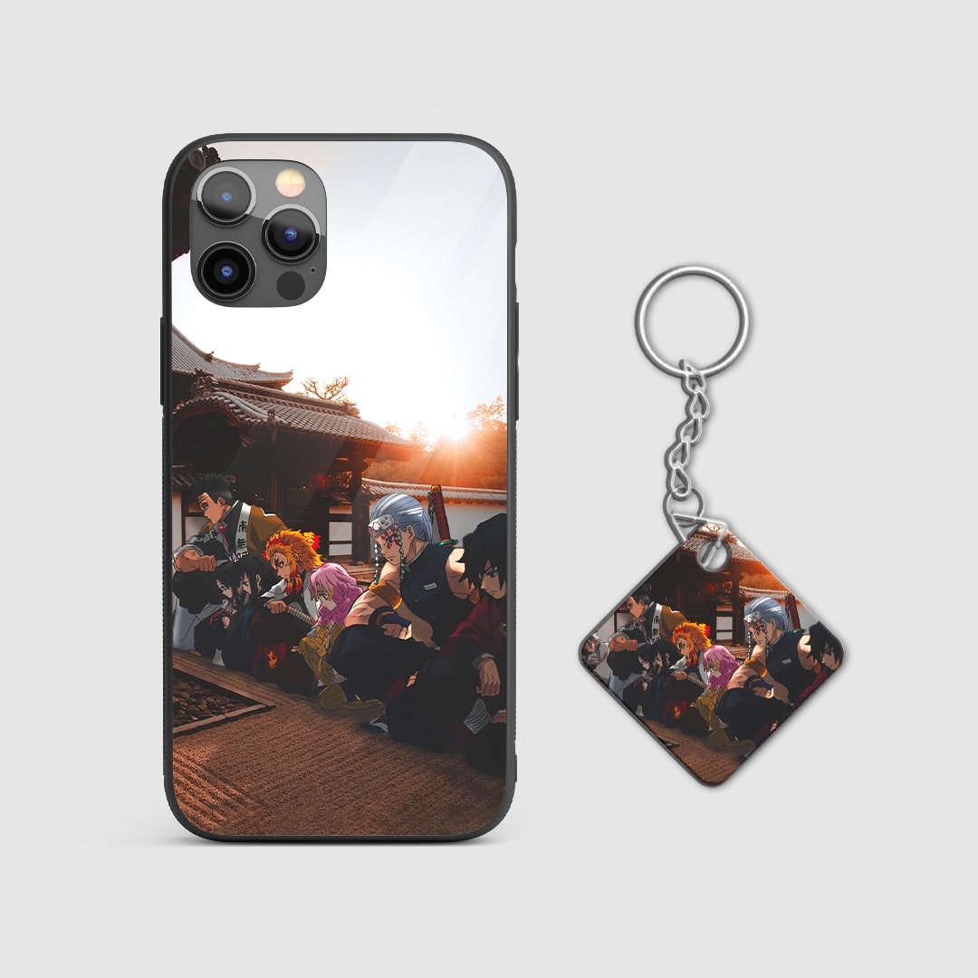 Elegant design of the Master of Mansion from anime on a durable silicone phone case with Keychain.
