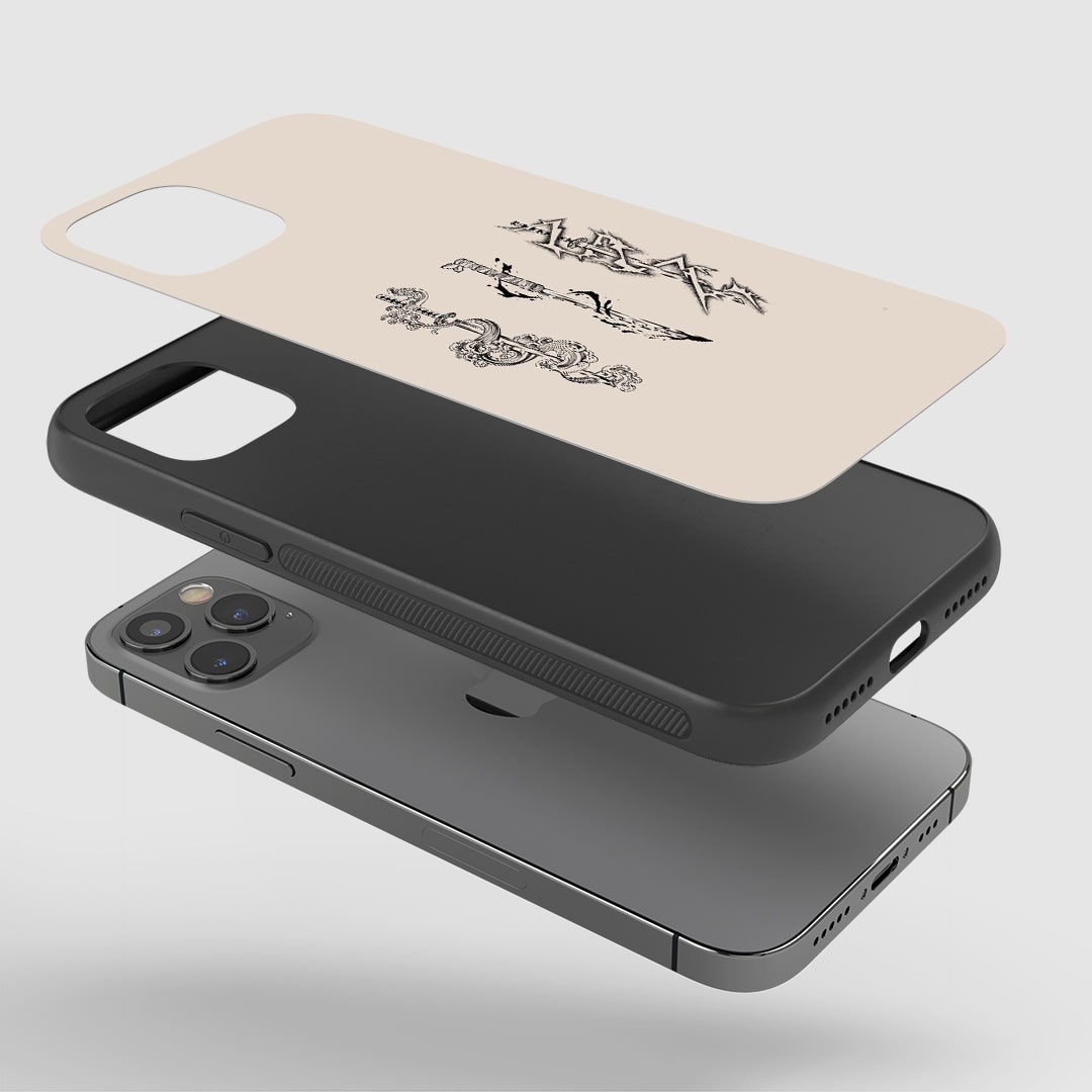 Trio Swords Silicone Armored Phone Case