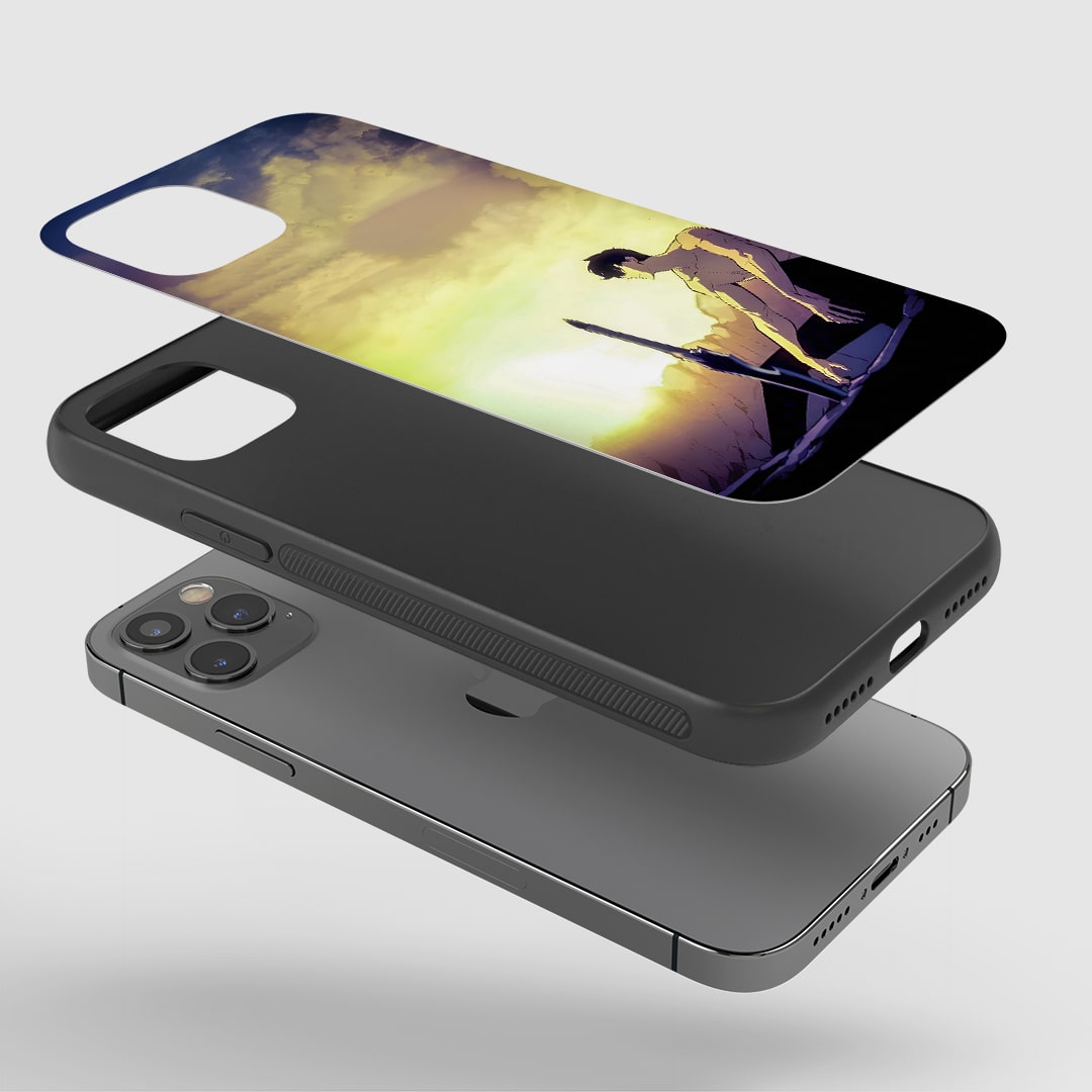 Angled view of Dagger Silicone Case capturing sleek, dangerous energy.
