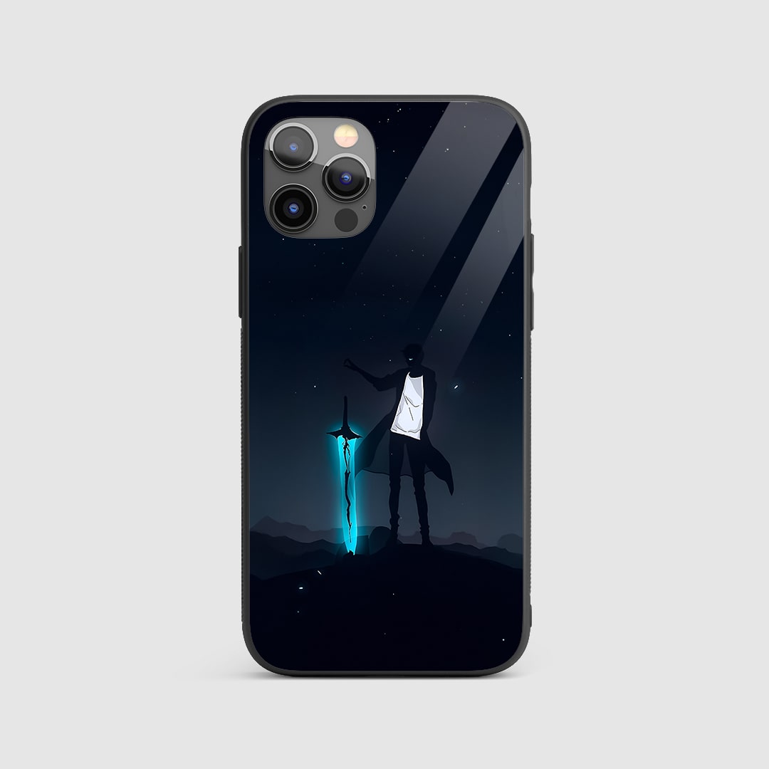 Demon King's Longsword Minimal Silicone Armored Phone Case front view.