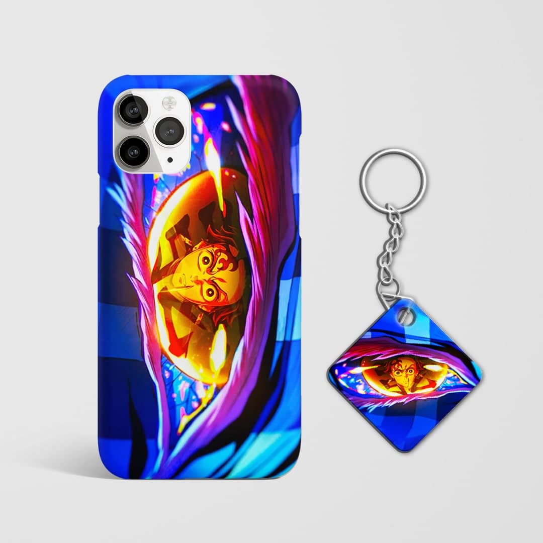 Anime phone cover Infinity Castle Demon Slayer wth Keychain