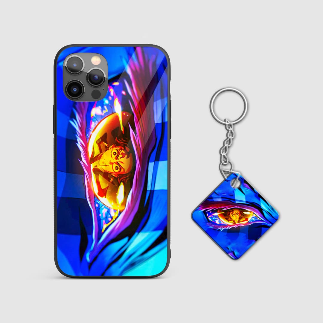 Anime Demon Slayer Infinity Castle phone cover with Keychain