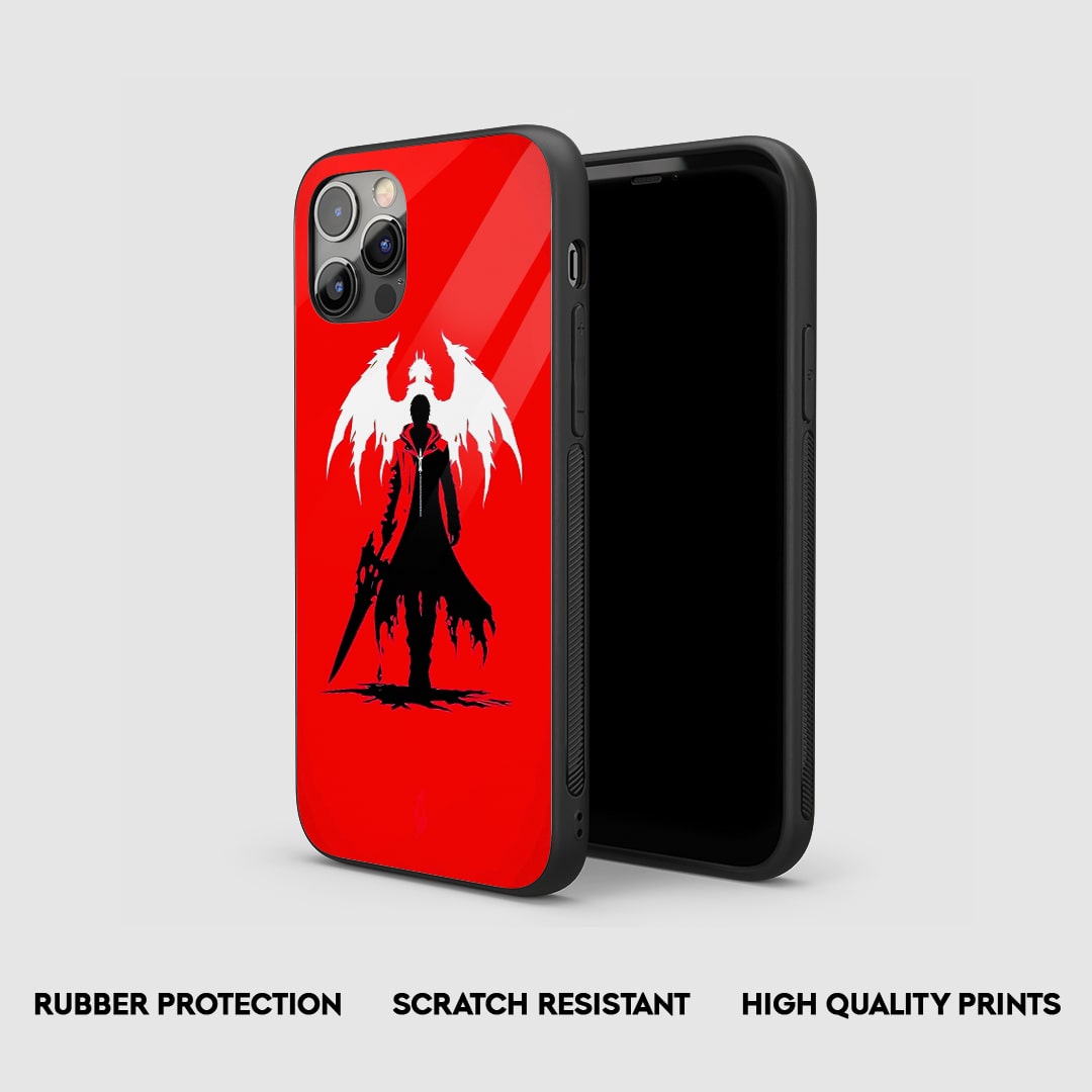 Side view of Demon Wings anime armored phone case